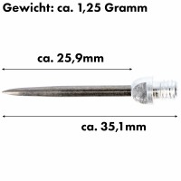Steeldart Keypointspitze Stahl, ca. 1,25 Gramm, 3 Stück