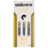 Unicorn Core Plus Brass, Steeldart, Black Knurl, 27 Gramm
