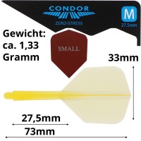 Dartflight Zero Stress, Small, Gr. M, 27,5mm, gelb