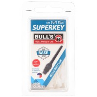 Bull&#39;s Superkey Softspitzen, 6mm, weiß, 100 Stück