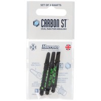 Harrows Carbon ST Schaft, Midi, 2BA, schwarz-grün, 3 Stück