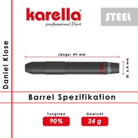 Daniel Klose, Steeldart 90% Tungsten, 24gr