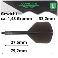 Condor Dartflight Zero Stress, Small L, Schwarz, Gr. L, 33,5mm