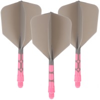 Cuesoul integrierte Dart Flights AK7, Standard M, grau pink