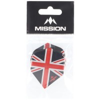 Mission Alliance Union Jack Flights, 150 Micron, No2, 3 Stück, schwarz&rot