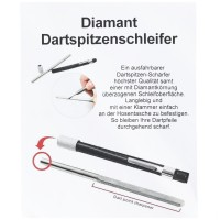 Diamant Dartspitzen Schleifer, Diamond Point Sharpener, blau od. türkis