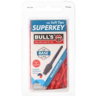 Bull&#39;s Superkey Softspitzen, 6mm, rot, 100 Stück
