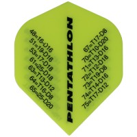 Pentathlon Dartflight Scorer-Neongelb, 3 Stück