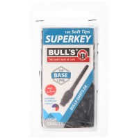Bull&#39;s Superkey Softspitzen, 6mm, schwarz, 100 Stück