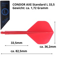 Condor AXE, metallic Rot, Gr. L, Small, 33,5mm