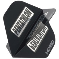 Pentathlon HD150 Dart Flights, schwarz, 3 Stück