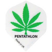 Pentathlon Dartflight Cannabis weiß, 100 Micron, 3 Stück