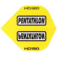 Pentathlon HD150 Dart Flights, gelb, 3 Stück