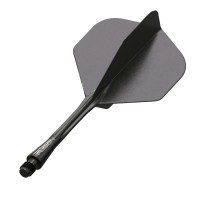Winmau Fusion Dart Flight und Shaft, Standard, schwarz, medium, 34mm