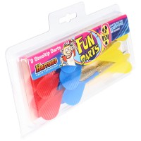 Fun Darts, 9 Steel-Dartpfeile in rot gelb blau