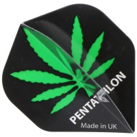 Pentathlon Dartflight Cannabis schwarz, 100 Micron, 3 Stück