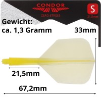 Condor Dartflight Zero Stress, Small S, short, Gelb, Gr. S, 21,5mm