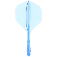 Winmau Fusion Dart Flight und Shaft, Standard, azur blau, intermediate, 28mm