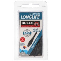 Bull&#39;s Longlife Short Softspitzen, 6mm, schwarz, 100 Stück