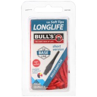 Bull&#39;s Longlife Short Softspitzen, 6mm, rot, 100 Stück