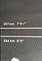 Dartmatte schwarz mit Abwurflinie 237cm, 300 x 60 cm