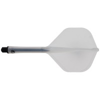 Shot Dart Flight und Shaft, Standard, transparent, medium, 31,2mm