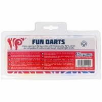 Fun Darts, 9 Softtip-Dartpfeile in rot gelb blau