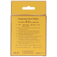 Cuesoul integrierte Dart Flights AK7, Standard S, rot Transparent