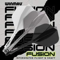 Winmau Fusion Dart Flight und Shaft, Standard, schwarz, medium, 34mm