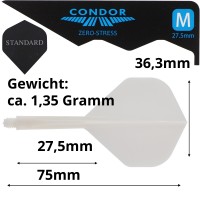 Condor Dartflight Zero Stress, Standard M, medium, weiß, 27.5mm
