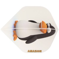 Pinguin Dart Flight weiß mit Motiv, 3 Stück
