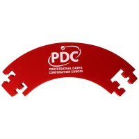 Dartboard Surround mit PDC Druck, rot, 4-teilig, steckbar