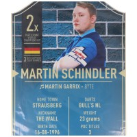 Martin Schindler Fankarte 37x25cm, mit Zusatzinformationen