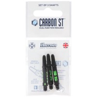 Harrows Carbon ST Schaft, Short, 2BA, schwarz-grün, 3 Stück